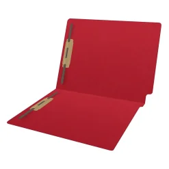 Medical Arts Press Reinforced End Tab File Folder, Straight Cut, Letter-Size, Red, 250/Carton (S-01602-RED-B)