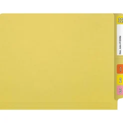 Medical Arts Press Reinforced End Tab File Folder, Straight Cut, Letter-Size, Yellow, 250/Carton (S-01602-YLW-B)
