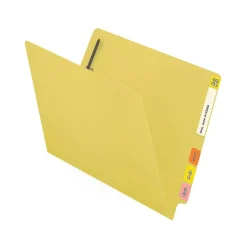 Medical Arts Press Reinforced End Tab File Folder, Straight Cut, Letter-Size, Yellow, 50/Box (S-01602-YLW)