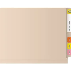 Medical Arts Press Reinforced End Tab File Folder, Straight Cut, Letter-Size, Manila, 50/Box (S-01314)