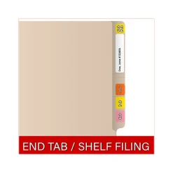 Medical Arts Press Reinforced End Tab File Folder, Straight Cut, Letter-Size, Manila, 50/Box (S-01324)