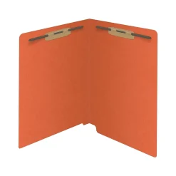 Medical Arts Press Reinforced End Tab File Folder, Straight Cut, Letter-Size, Orange, 50/Box (S-01502-ORG)