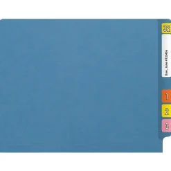 Medical Arts Press Reinforced End Tab File Folder, Straight Cut, Letter-Size, Blue, 50/Box (S-01502-BLU)