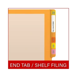 Medical Arts Press Reinforced End Tab File Folder, Straight-Cut, Letter Size, Manila/Yellow, 50/Box (S-09473-YLW)