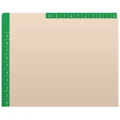 Medical Arts Press Standard Reinforced File Folder, Straight Cut, Letter Size, Manila/Dark Green, 50/Box (50693DG)
