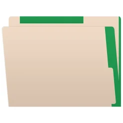 Medical Arts Press Standard Reinforced File Folder, Straight Cut, Letter Size, Manila/Dark Green, 50/Box (50693DG)