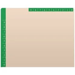 Medical Arts Press Standard Reinforced File Folder, Straight Cut, Letter Size, Manila/Dark Green, 50/Box (50693DG)