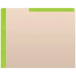Medical Arts Press Standard Reinforced File Folder, Straight Cut, Letter Size, Manila/Light Green, 50/Box (50693LG)