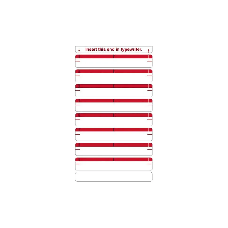 Medical Arts Press Type-On Write-On Sheet Style Labels, Red (32700)