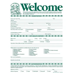 Medical Arts Press® Welcome Registration Form, Pets at Left