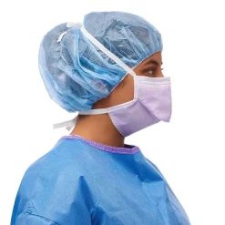 Medline Disposable ASTM Level 2 Duckbill Surgical Face Masks, Purple, 300/Carton (NON27382FR)