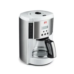 Melitta Aroma Enhance 10-Cups Automatic Drip Coffee Maker, White/Stainless Steel (MCM003PULWH0)