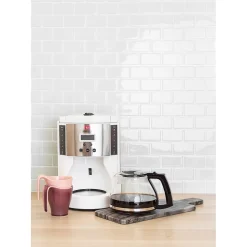 Melitta Aroma Enhance 10-Cups Automatic Drip Coffee Maker, White/Stainless Steel (MCM003PULWH0)