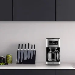 Melitta Aroma Tocco Plus 12-Cups Automatic Drip Coffee Maker, Black/Stainless Steel (MCM011PULBK0)