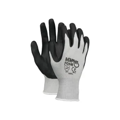 Memphis™ Economy Foam Nitrile Gloves, Small, Gray/Black, 12 Pairs