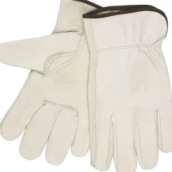 Memphis Glove Select Grade Grain Cowhide Leather Drivers Gloves, Natural, Extra-Large, 12/Pair (3211XL)