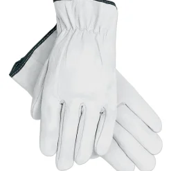 Memphis Gloves® Driver's Gloves, Goatskin Leather, Slip-On Cuff, XL Size, White, 12 PRS