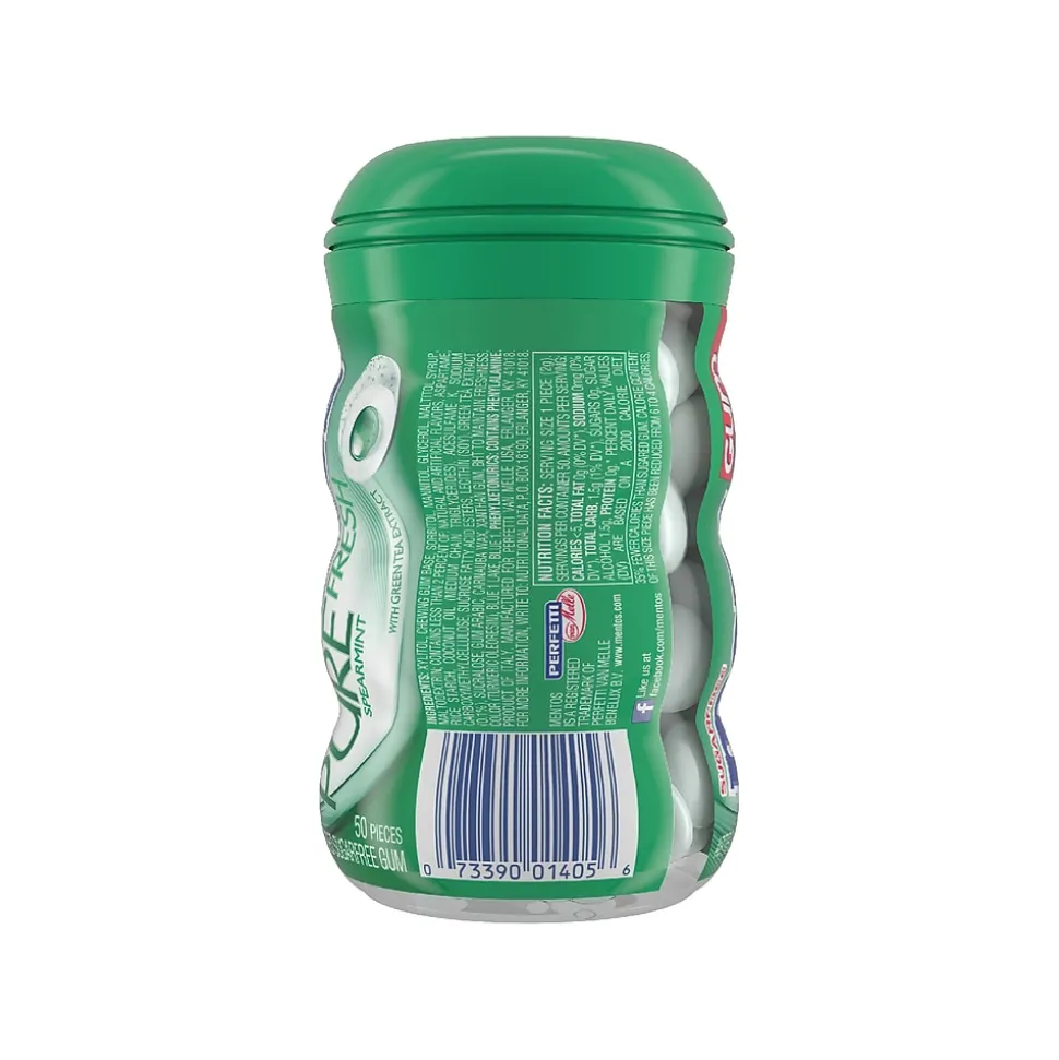 Mentos Pure Fresh Sugar Free Spearmint Gum, 50 Pieces/Pack, 50/Pack (PVM1508445)