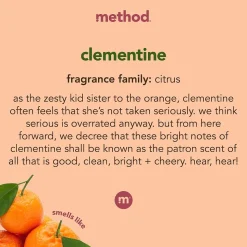 Method Liquid Dish Soap, Clementine, 18 oz. (10183)