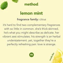 Method Liquid Dish Soap, Lemon Mint, 18 oz. (10186)