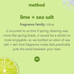 Method Liquid Dish Soap Refill, Lime + Sea Salt, 54 oz. (10575)