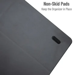 Mind Reader 11 Compartment Plastic Condiments Countertop Organizer, Black (COMORG-BLK)