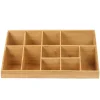 Mind Reader 11 Compartment Wood Cup and Condiment Organizer, Brown (COMORGBM-BRN)