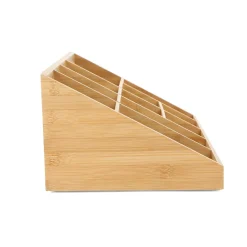 Mind Reader 11 Compartment Wood Cup and Condiment Organizer, Brown (COMORGBM-BRN)