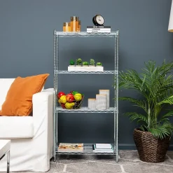 Mind Reader 4 Shelf Adjustable Garage Shelving, 11.75