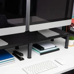 Mind Reader Adjustable Dual Monitor Stand, Black (DUBMO-BLK)