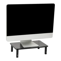 Mind Reader Adjustable Monitor Stand and Ventilated Laptop Riser, Black, 2/Pack (4LEGM2PK-BLK)