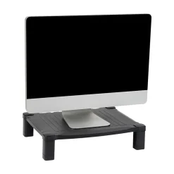 Mind Reader Adjustable Plastic Monitor/Laptop Stand, Black (PLMONST-BLK)