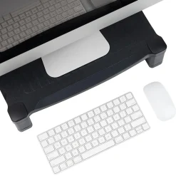Mind Reader Adjustable Plastic Monitor/Laptop Stand, Black (PLMONST-BLK)