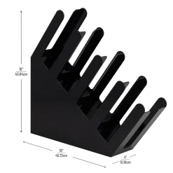 Mind Reader 4-Compartment Acrylic Cup and Lid Dispenser Coffee Countertop Organizer, Black (4ACUPHOLD-BLK)