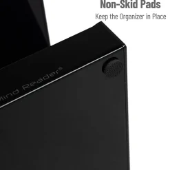 Mind Reader 5-Compartment Coffee, Tea, Utensil and Condiment Countertop Organizer, Black (3TCORG-BLK)