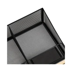 Mind Reader 3-Compartment Metal Serving Coffee Station, Black (COFFEETIME-BLK)