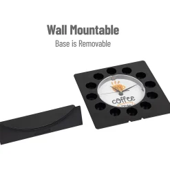 Mind Reader 12-Compartment Plastic Coffee Clock Pod Organizer, Black/White (PODCLOCK-BLK)