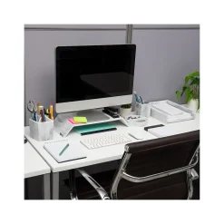 Mind Reader Contemporary Monitor Stand and Laptop Riser, White (MARMON-WHT)
