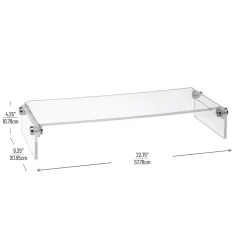 Mind Reader Desktop Organizer Riser Monitor Stand, Clear (ACRMON-CLR)