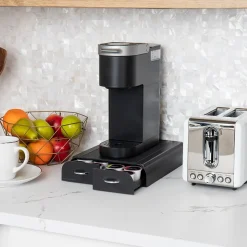 Mind Reader 2-Drawer Single Serve Coffee Pod Drawer Keurig Mini Compatible, 24 Pod Capacity, Black (TRY2DR-BLK)