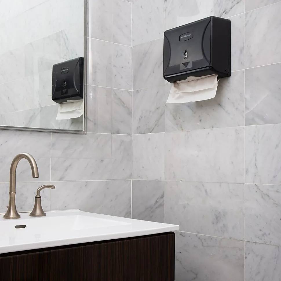 Mind Reader Folded Paper Towel Dispenser, Black (PTWIDE-BLK)