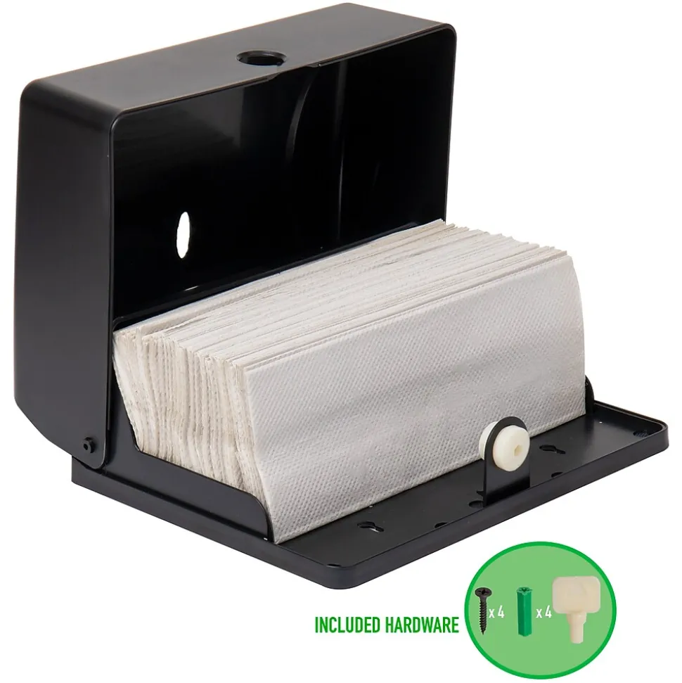 Mind Reader Folded Paper Towel Dispenser, Black (PTWIDE-BLK)