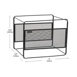 Mind Reader Hanging File Folder Organizer, Black (BOXFILE-BLK)