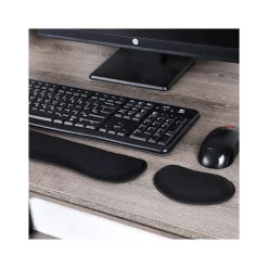 Mind Reader Memory Foam Gaming Ergonomic Keyboard and Mouse Wrist Rest Set, Black, 3/Pack (3WRESTGEL-BLK)