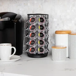 Mind Reader Metal Single Serve Coffee Pod Carousel, 35 Pod Capacity, Black (METCAR35-BLK)