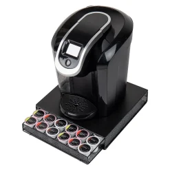 Mind Reader Metal Single Serve Coffee Pod Drawer, 36 Pod Capacity, Black (MTRAY-BLK)