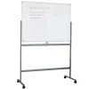 Mind Reader Mobile Double-Sided Dry-Erase Whiteboard, Aluminum Frame, 47" x 35.5" (ROLLBOARD-WHT)