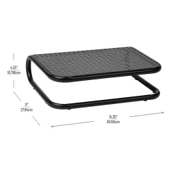 Mind Reader Monitor Stand and Ventilated Desktop Organizer, Black, 2/Pack (2CHORDMON-BLK)