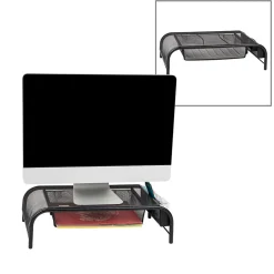 Mind Reader Monitor Stand with Paper Tray, Up to 24