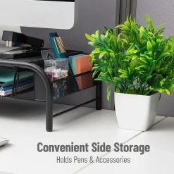 Mind Reader Monitor Stand with Paper Tray, Up to 24